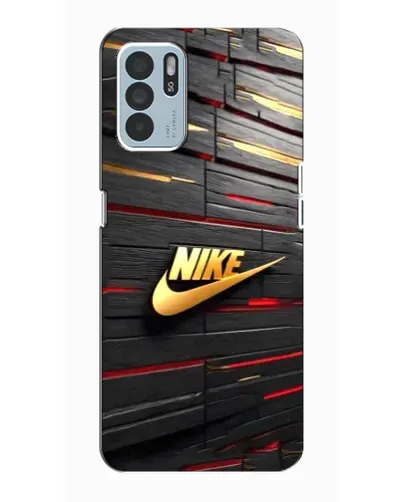 Чехол для OPPO Reno6 Z с картинкой «Золотой Nike на металле» Чехол для OPPO Reno6 Z с картинкой «Золотой Nike на металле»