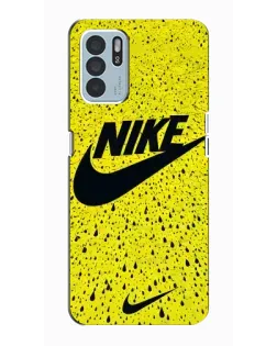 Чехол для OPPO Reno6 Z с картинкой «Желтый текстурный Nike»