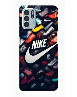 Чехол для OPPO Reno6 Z с картинкой «Коллекция кроссовок Nike»