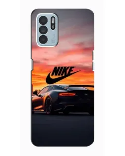Чехол для OPPO Reno6 Z с картинкой «Nike и суперкар»