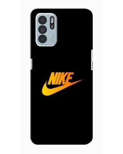 Чехол для OPPO Reno6 Z с картинкой «Золотой логотип Nike»