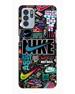 Чехол для OPPO Reno6 Z с картинкой «Яркий коллаж Nike»