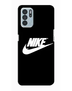 Чехол для OPPO Reno6 Z с картинкой «Мазки краски Nike»