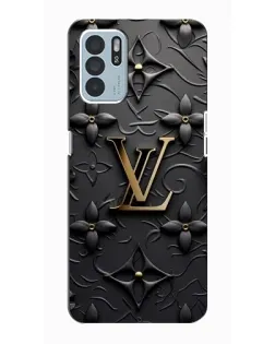 Чехол для OPPO Reno6 Z с картинкой «Кожаная текстура LV»