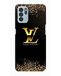 Чехол для OPPO Reno6 Z с картинкой «LV — золотые искры»