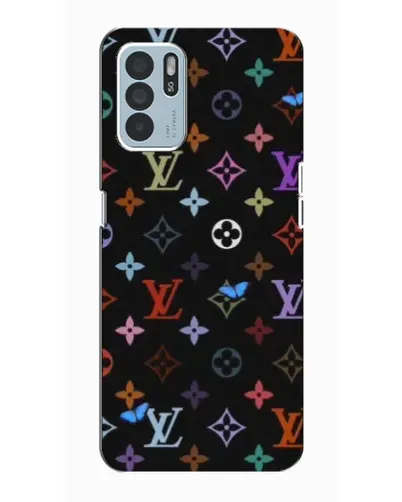 Чехол для OPPO Reno6 Z с картинкой «Цветная монограмма LV»