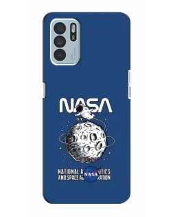 Чехол для OPPO Reno6 Z с картинкой «NASA — лунная миссия»