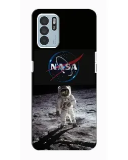 Чехол для OPPO Reno6 Z с картинкой «Астронавт на Луне»