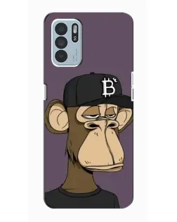 Чехол для OPPO Reno6 Z с картинкой «Bored Ape в кепке»