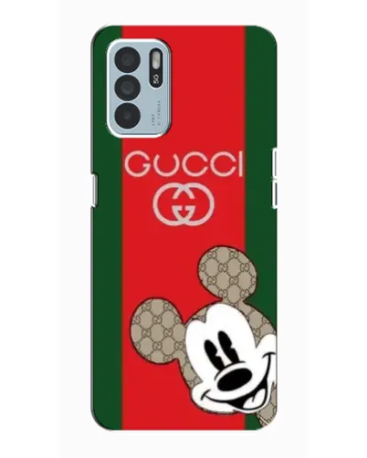 Чехол для OPPO Reno6 Z с картинкой «Gucci — полосы и Микки» Чехол для OPPO Reno6 Z с картинкой «Gucci — полосы и Микки»