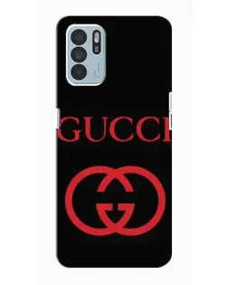 Чехол для OPPO Reno6 Z с картинкой «Gucci — красный логотип»