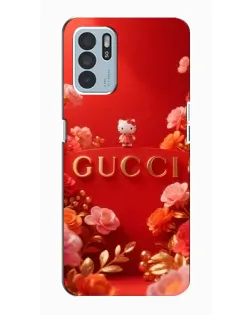 Чехол для OPPO Reno6 Z с картинкой «Gucci — золотой сад»