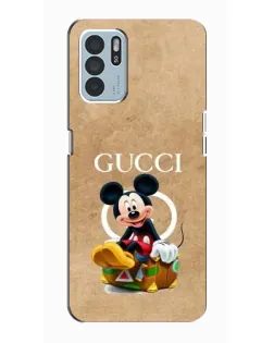 Чехол для OPPO Reno6 Z с картинкой «Микки Маус Gucci — крафт»