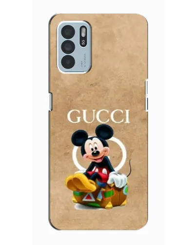 Чехол для OPPO Reno6 Z с картинкой «Микки Маус Gucci — крафт» Чехол для OPPO Reno6 Z с картинкой «Микки Маус Gucci — крафт»