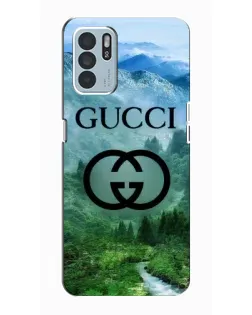 Чехол для OPPO Reno6 Z с картинкой «Gucci — горный пейзаж»