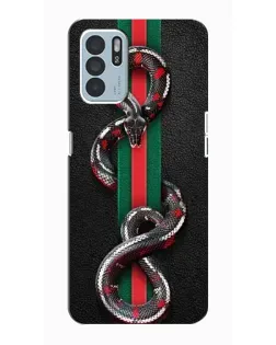 Чехол для OPPO Reno6 Z с картинкой «Gucci — змея на полосе»