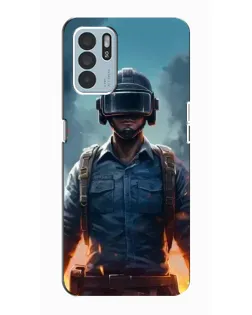 Чехол для OPPO Reno6 Z с картинкой «PUBG — реалистичный герой»