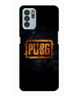 Чехол для OPPO Reno6 Z с картинкой «PUBG — золотой логотип»