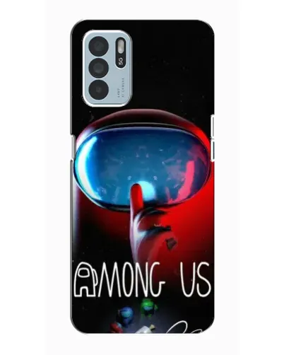 Чехол для OPPO Reno6 Z с картинкой «Красный импостер — макро» Чехол для OPPO Reno6 Z с картинкой «Красный импостер — макро»