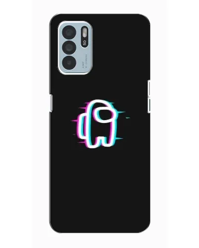 Чехол для OPPO Reno6 Z с картинкой «Among Us неон» Чехол для OPPO Reno6 Z с картинкой «Among Us неон»