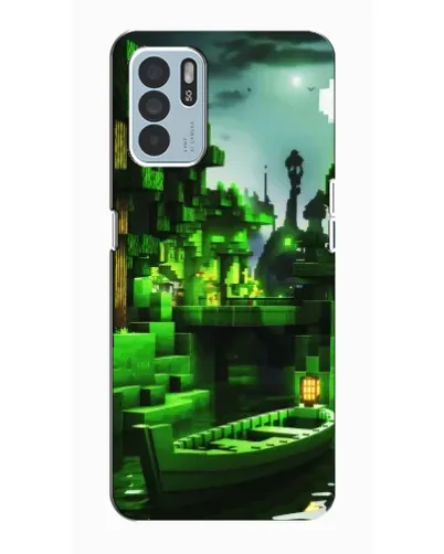 Чехол для OPPO Reno6 Z с картинкой «Minecraft лесной пейзаж»