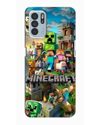 Чехол для OPPO Reno6 Z с картинкой «Замок Minecraft»