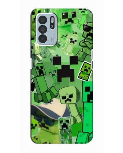 Чехол для OPPO Reno6 Z с картинкой «Криперы Minecraft»