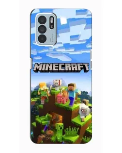 Чехол для OPPO Reno6 Z с картинкой «Minecraft классический мир»