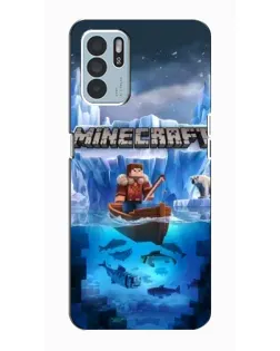 Чехол для OPPO Reno6 Z с картинкой «Minecraft ледяной мир»