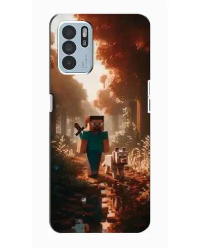 Чехол для OPPO Reno6 Z с картинкой «Стив в лесу»