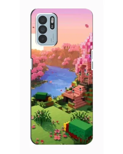 Чехол для OPPO Reno6 Z с картинкой «Розовое дерево Minecraft»