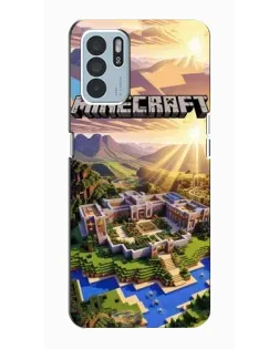 Чехол для OPPO Reno6 Z с картинкой «Minecraft панорама»