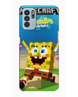 Чохол для OPPO Reno6 Z з картинкою «Губка Боб Minecraft»