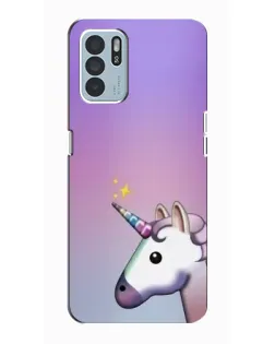 Чехол для OPPO Reno6 Z с картинкой «Единорог градиент»