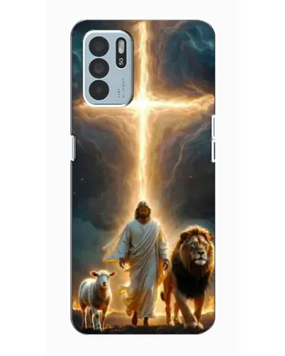 Чехол для OPPO Reno6 Z с картинкой «Лев Иуды и Свет»