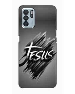 Чехол для OPPO Reno6 Z с картинкой «Надпись Jesus Graffiti»