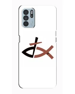 Чехол для OPPO Reno6 Z с картинкой «Рыба и крест»
