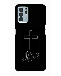 Чохол для OPPO Reno6 Z з картинкою «Графічний хрест Jesus»