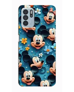 Чехол для OPPO Reno6 Z с картинкой «Паттерн Микки и Минни»