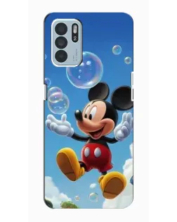 Чехол для OPPO Reno6 Z с картинкой «Mickey и мыльные пузыри»