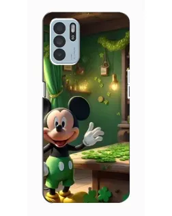 Чехол для OPPO Reno6 Z с картинкой «Микки в мастерской»
