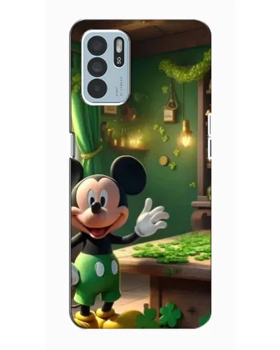 Чехол для OPPO Reno6 Z с картинкой «Микки в мастерской»