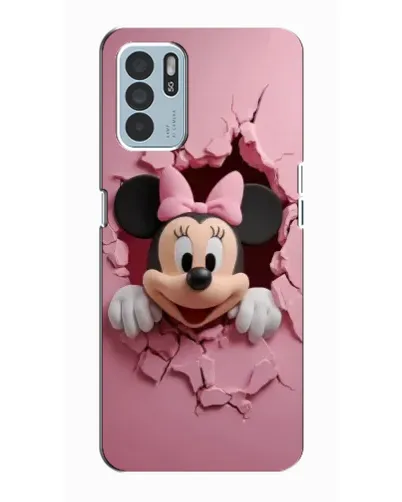Чехол для OPPO Reno6 Z с картинкой «Минни сквозь стену»