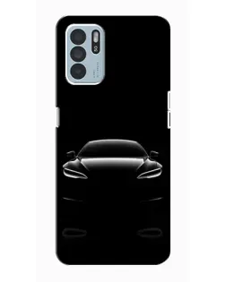 Чехол для OPPO Reno6 Z с картинкой «Силуэт Tesla Night»