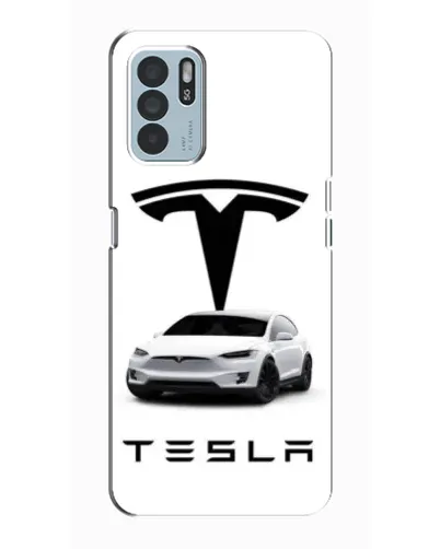 Чехол для OPPO Reno6 Z с картинкой «Tesla White Style»