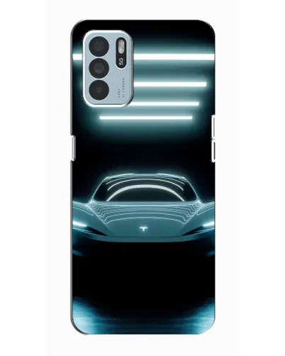 Чехол для OPPO Reno6 Z с картинкой «Tesla в неоне»
