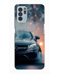 Чехол для OPPO Reno6 Z с картинкой «Mercedes — ночной город»
