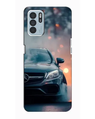 Чехол для OPPO Reno6 Z с картинкой «Mercedes — ночной город»