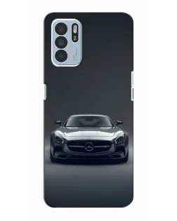 Чехол для OPPO Reno6 Z с картинкой «Mercedes на черном»