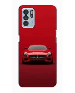 Чехол для OPPO Reno6 Z с картинкой «Красный Mercedes AMG»
